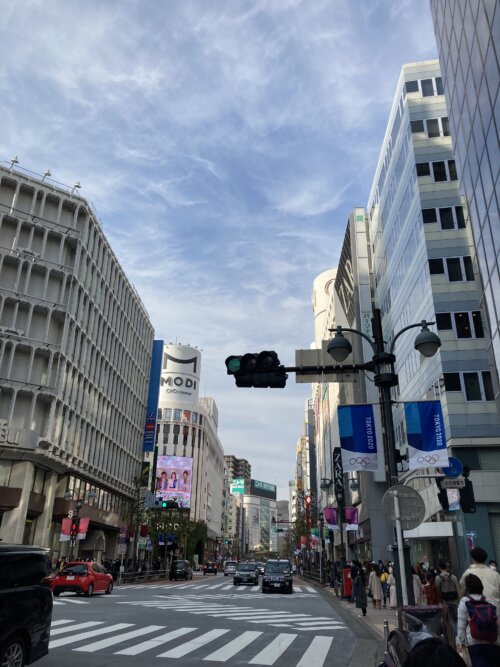 渋谷駅前から神宮通り方面に進む