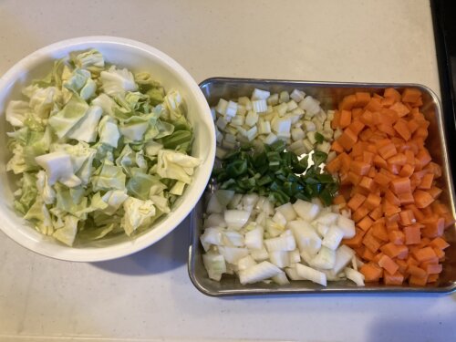 切った野菜類