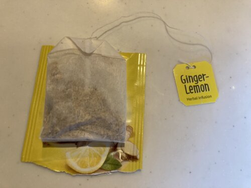 ジンジャー＆レモンのティーバッグ