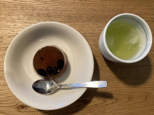 黒豆茶ぜりぃと冷たい緑茶